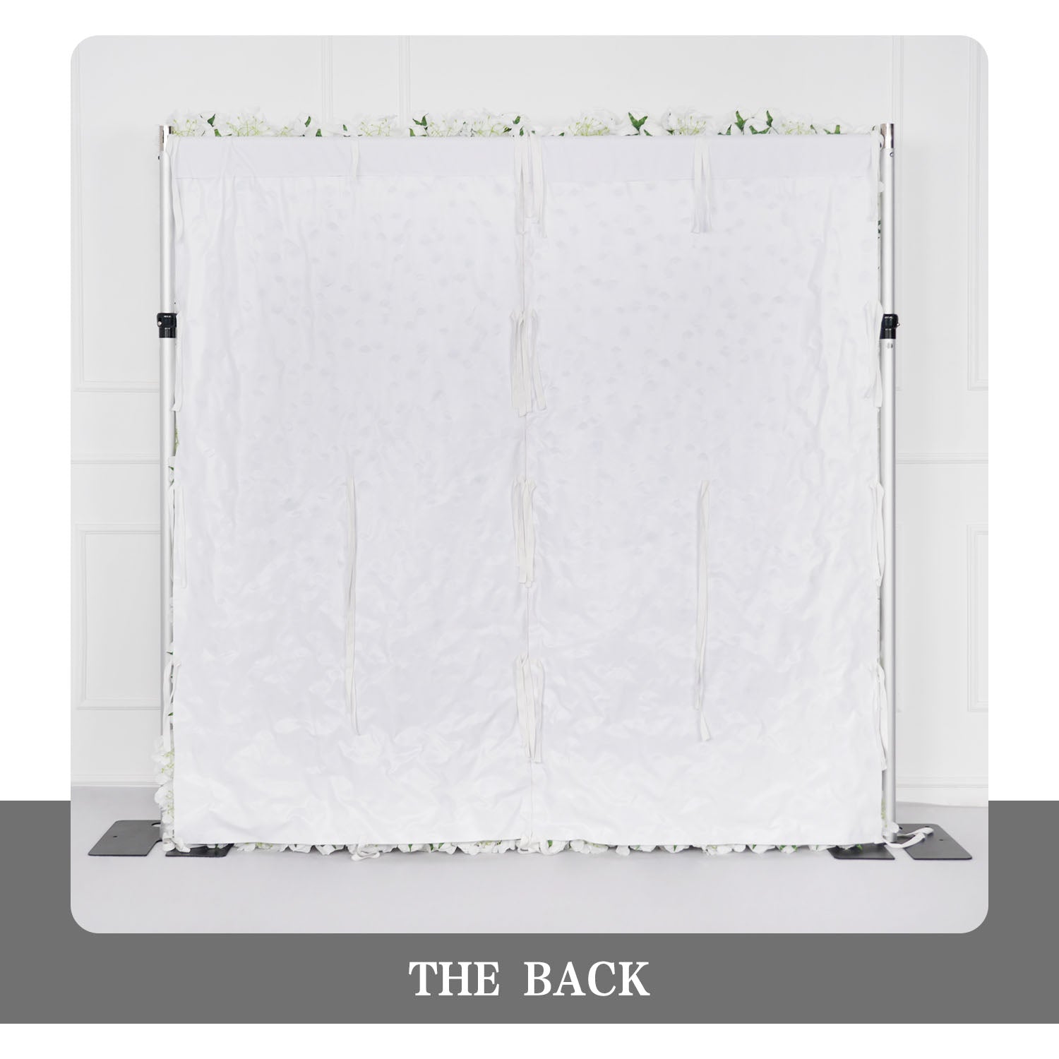 Uflower Artificial White Flower Wall Wedding Backdrop Decor